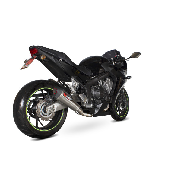 Scorpion Exhaust Honda CBR650 F/ CB650 F 2014 - 2018 Serket Taper Full System Brushed Stainless Steel Sleeve
